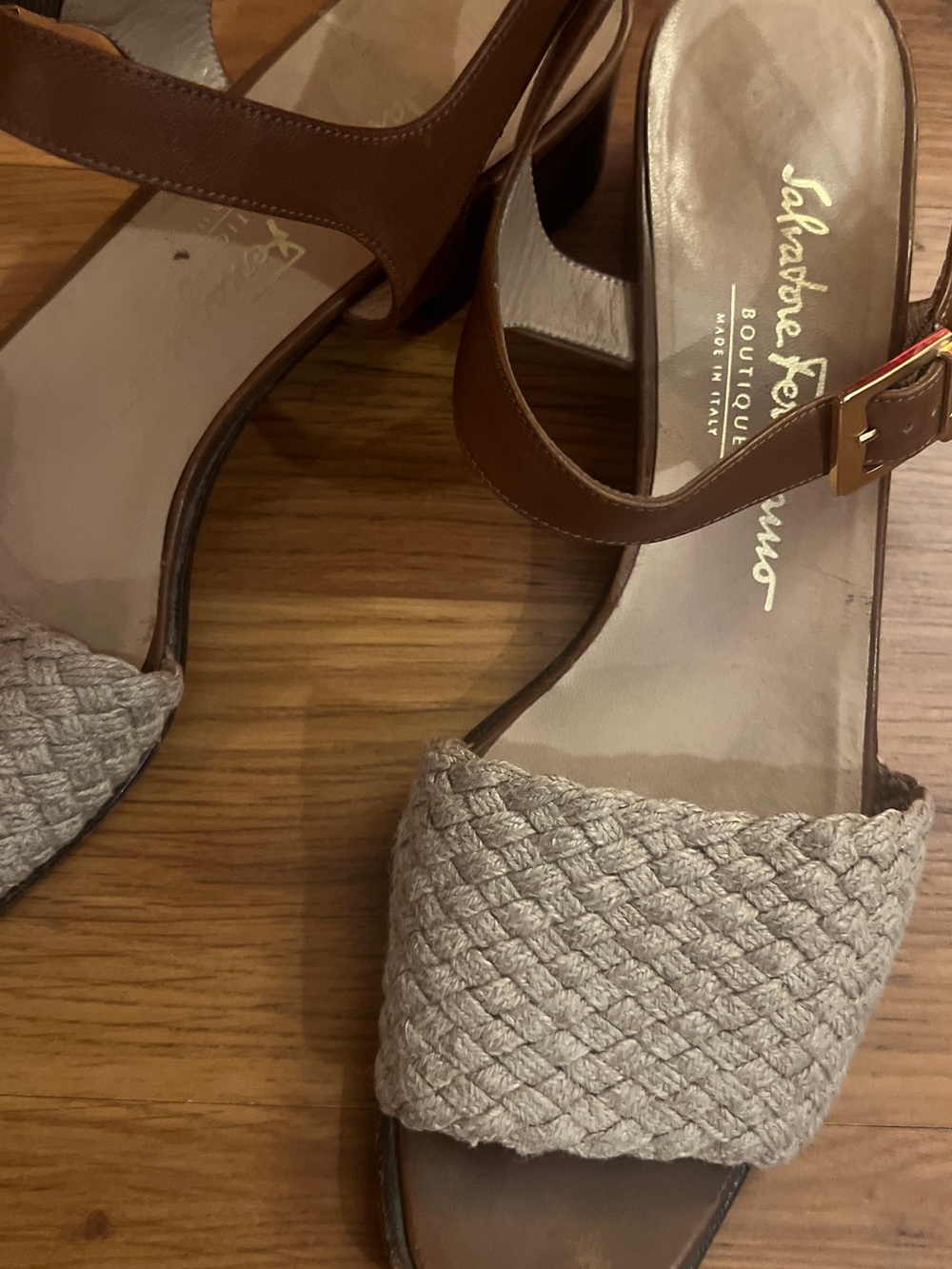 Vintage Salvatore Ferragamo Boutique Woven Slingback Sandals – Women’s 9.5